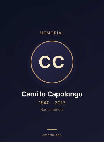 Memorial portrait of Camillo Capolongo