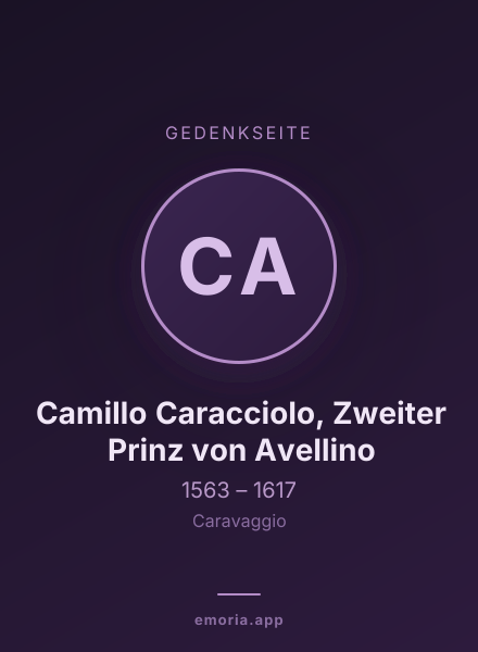 Gedenkportrait von Camillo Caracciolo, Zweiter Prinz von Avellino