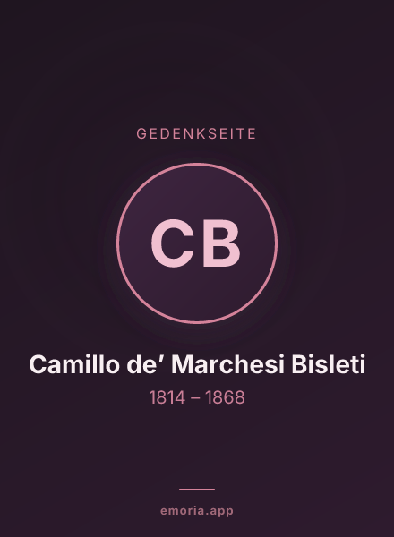 Gedenkportrait von Camillo de’ Marchesi Bisleti