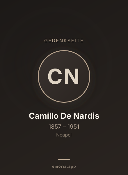 Gedenkportrait von Camillo De Nardis
