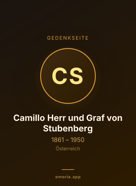 Gedenkportrait von Camillo Herr und Graf von Stubenberg