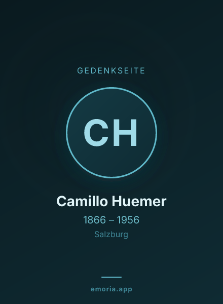 Gedenkportrait von Camillo Huemer