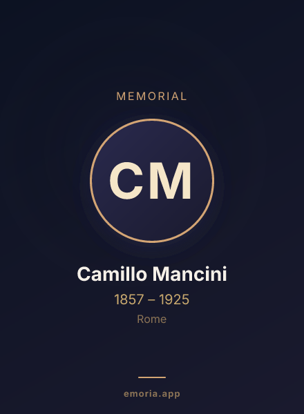 Memorial portrait of Camillo Mancini