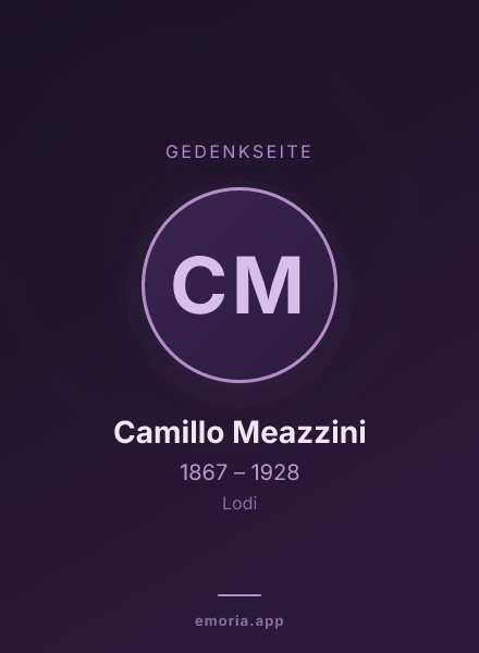 Gedenkportrait von Camillo Meazzini