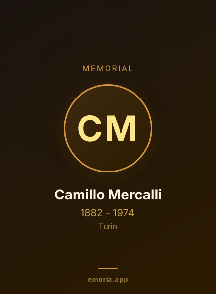 Memorial portrait of Camillo Mercalli