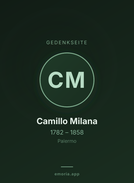 Gedenkportrait von Camillo Milana