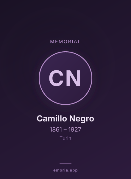 Memorial portrait of Camillo Negro