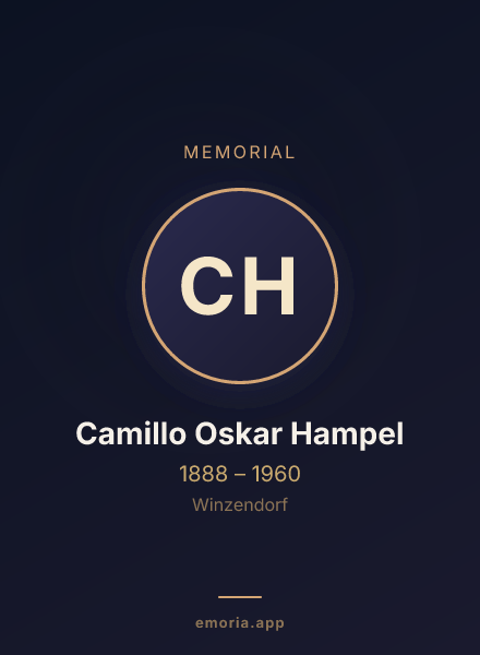 Memorial portrait of Camillo Oskar Hampel
