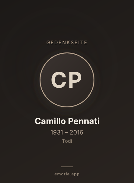 Gedenkportrait von Camillo Pennati