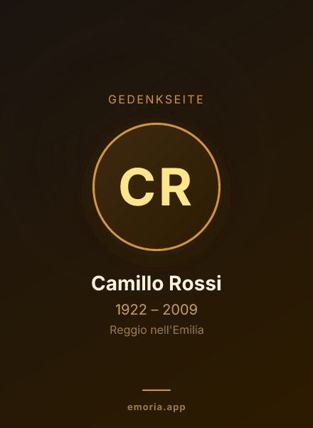Gedenkportrait von Camillo Rossi