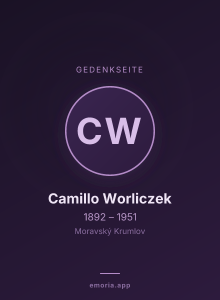 Gedenkportrait von Camillo Worliczek