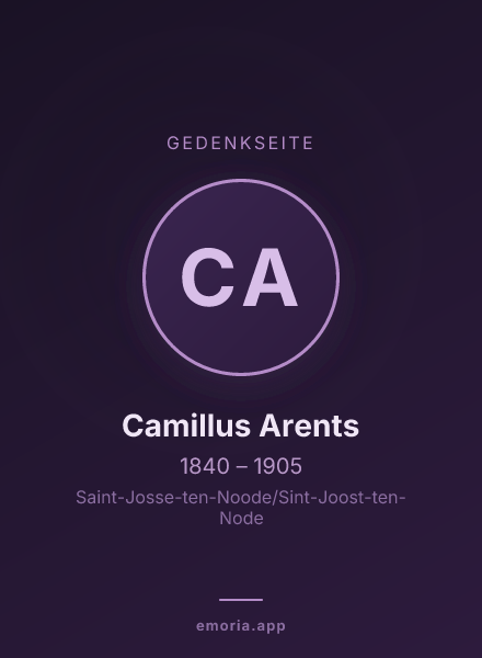 Gedenkportrait von Camillus Arents