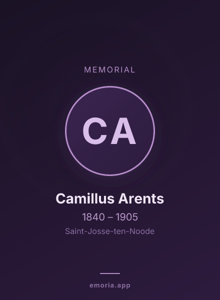 Memorial portrait of Camillus Arents
