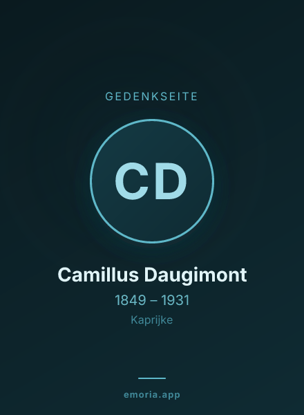 Gedenkportrait von Camillus Daugimont
