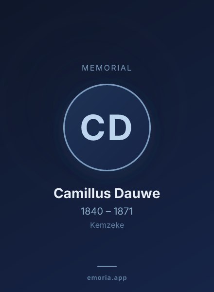 Memorial portrait of Camillus Dauwe