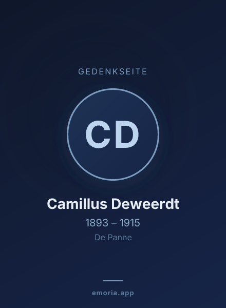 Gedenkportrait von Camillus Deweerdt