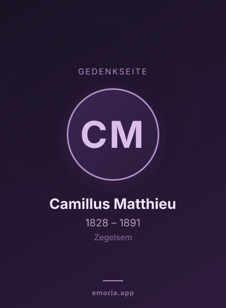 Gedenkportrait von Camillus Matthieu