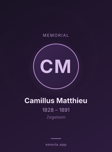 Memorial portrait of Camillus Matthieu