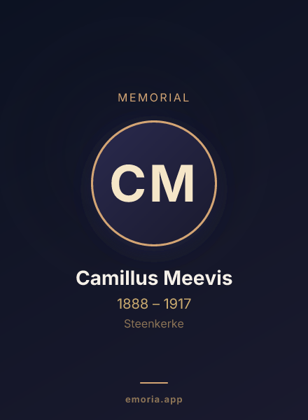 Memorial portrait of Camillus Meevis