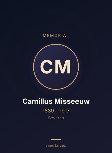 Memorial portrait of Camillus Misseeuw