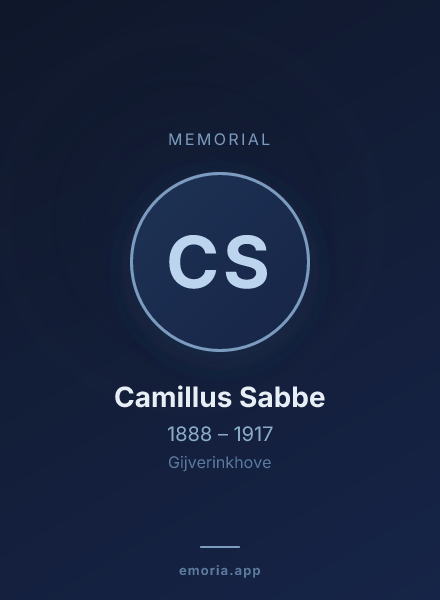 Memorial portrait of Camillus Sabbe