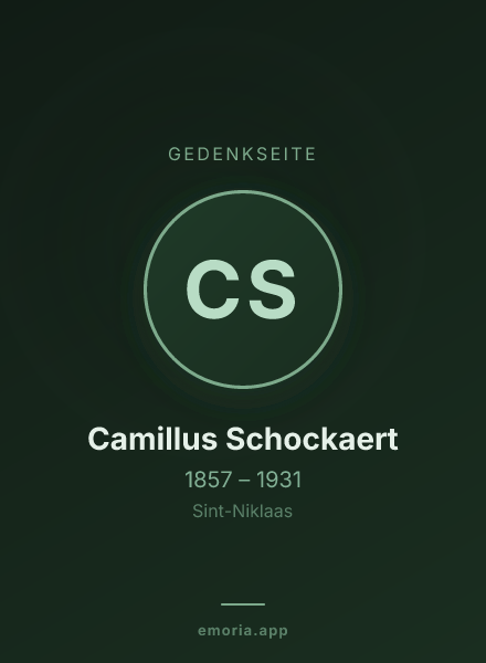 Gedenkportrait von Camillus Schockaert