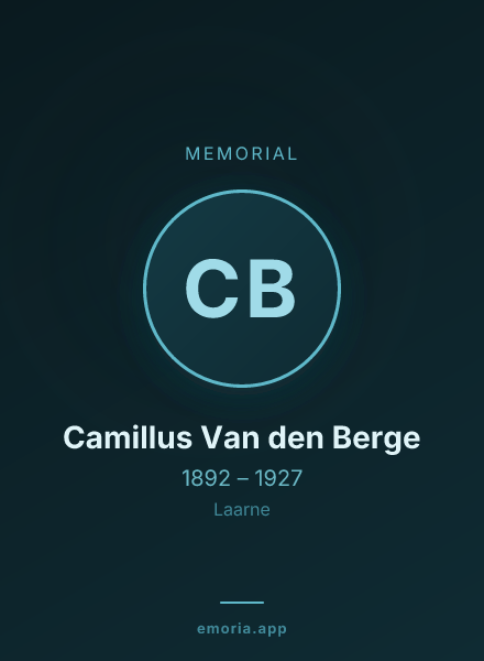 Memorial portrait of Camillus Van den Berge