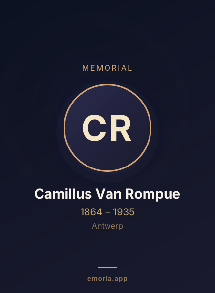 Memorial portrait of Camillus Van Rompue