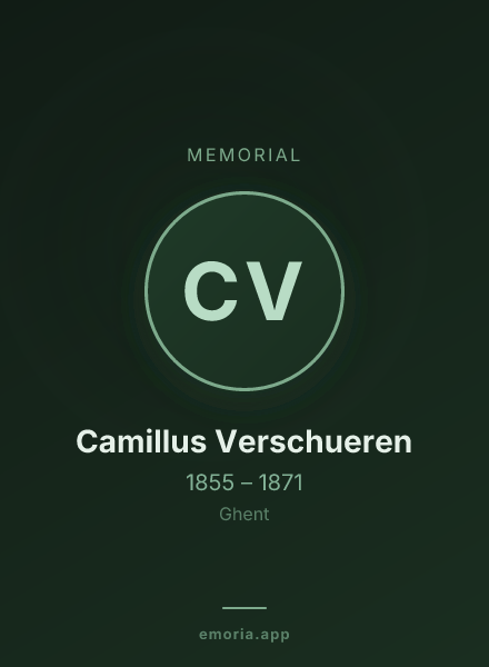 Memorial portrait of Camillus Verschueren