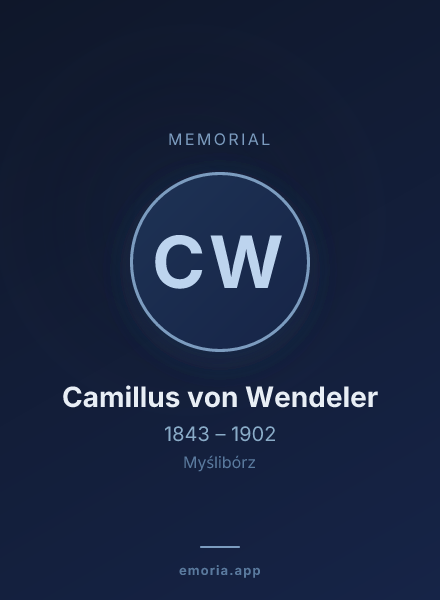 Memorial portrait of Camillus von Wendeler