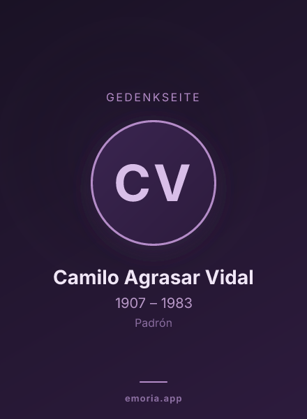 Gedenkportrait von Camilo Agrasar Vidal
