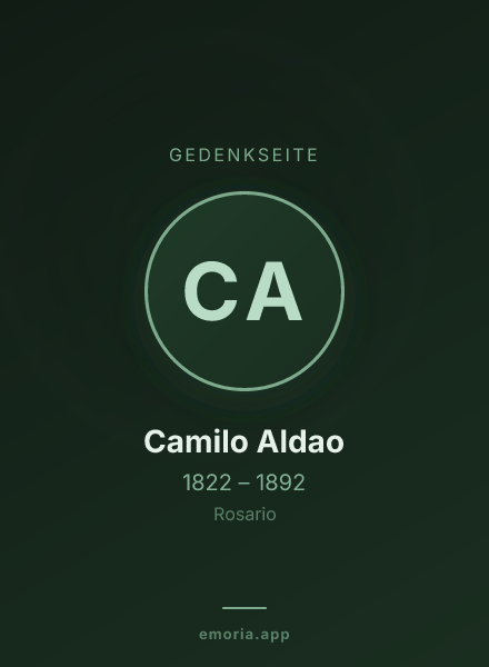 Gedenkportrait von Camilo Aldao