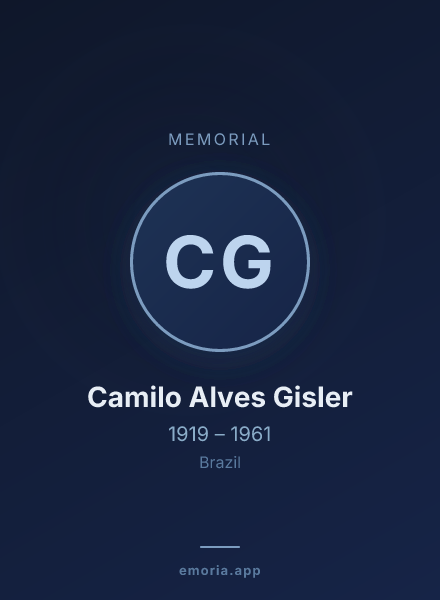 Memorial portrait of Camilo Alves Gisler