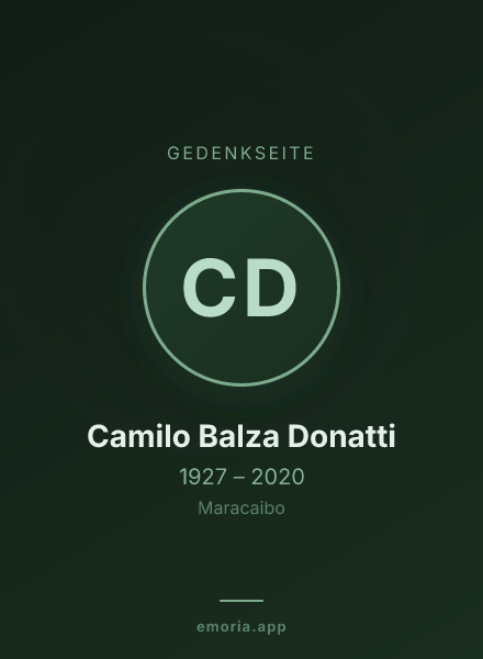 Gedenkportrait von Camilo Balza Donatti