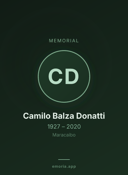 Memorial portrait of Camilo Balza Donatti
