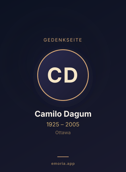 Gedenkportrait von Camilo Dagum
