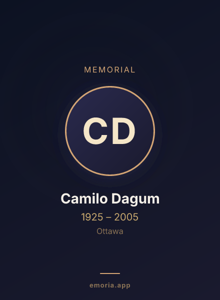 Memorial portrait of Camilo Dagum