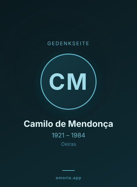 Gedenkportrait von Camilo de Mendonça
