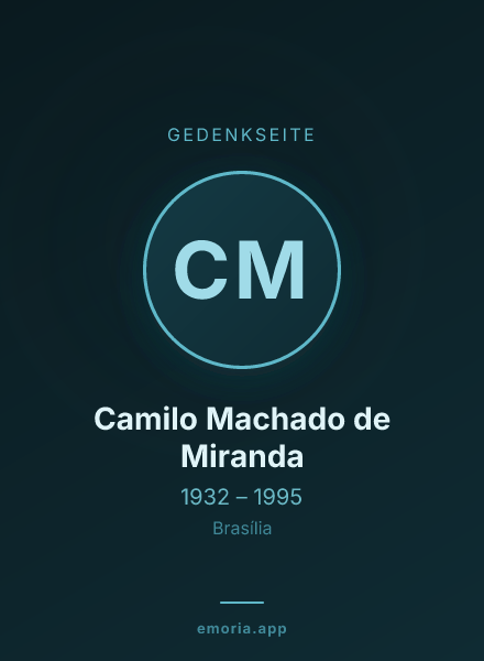 Gedenkportrait von Camilo Machado de Miranda