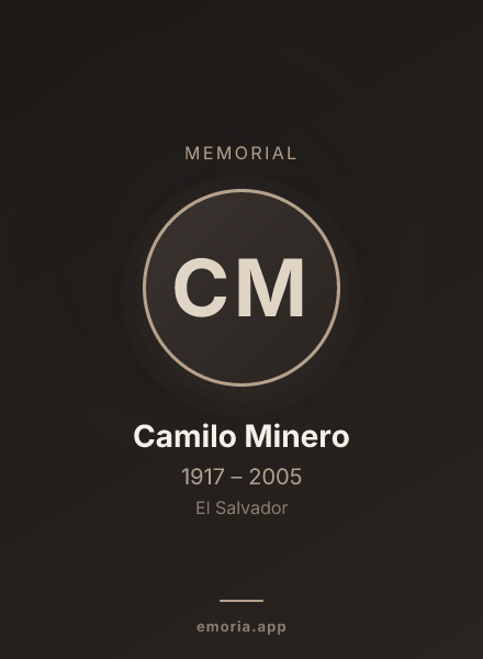 Memorial portrait of Camilo Minero