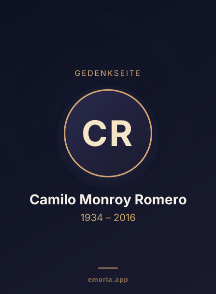 Gedenkportrait von Camilo Monroy Romero
