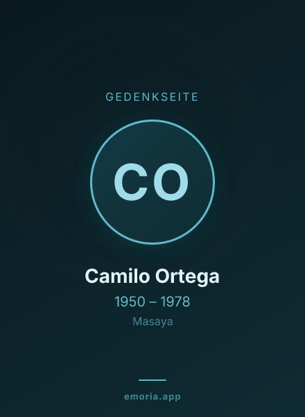 Gedenkportrait von Camilo Ortega
