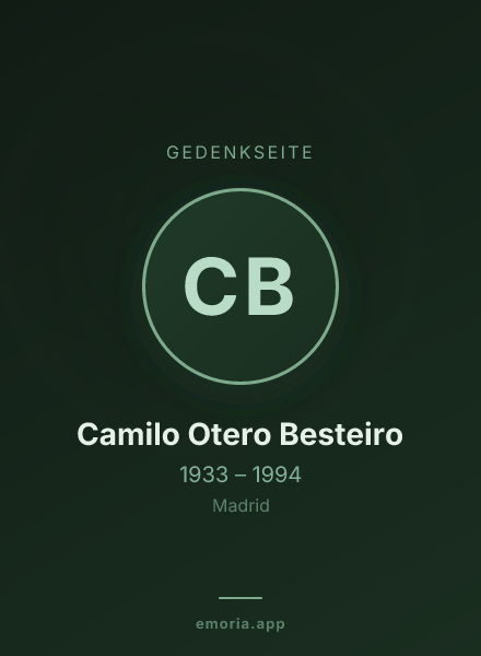 Gedenkportrait von Camilo Otero Besteiro