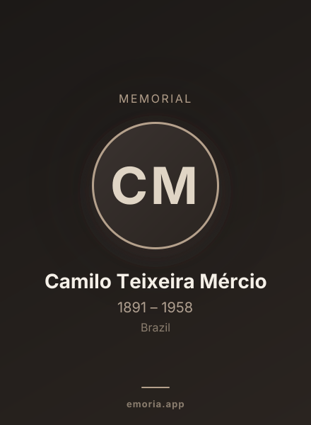 Memorial portrait of Camilo Teixeira Mércio