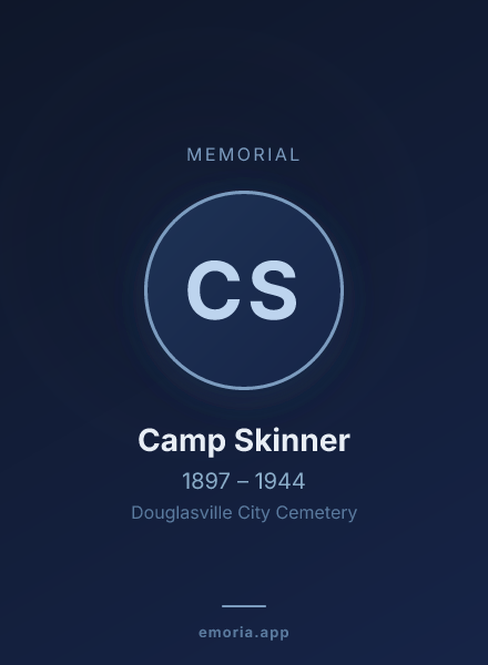 Memorial portrait of Camp Skinner