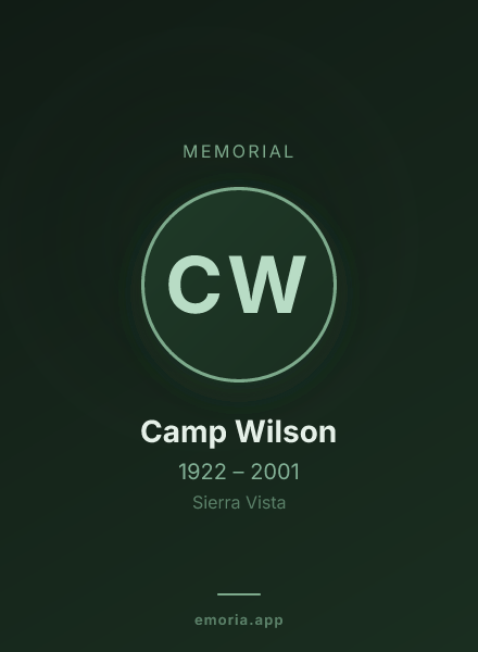 Memorial portrait of Camp Wilson