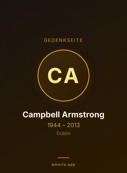 Gedenkportrait von Campbell Armstrong
