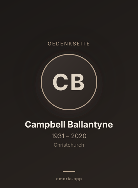Gedenkportrait von Campbell Ballantyne