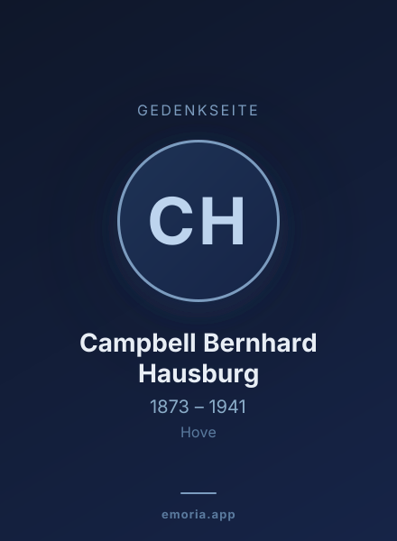 Gedenkportrait von Campbell Bernhard Hausburg