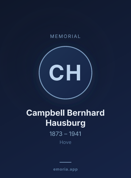 Memorial portrait of Campbell Bernhard Hausburg
